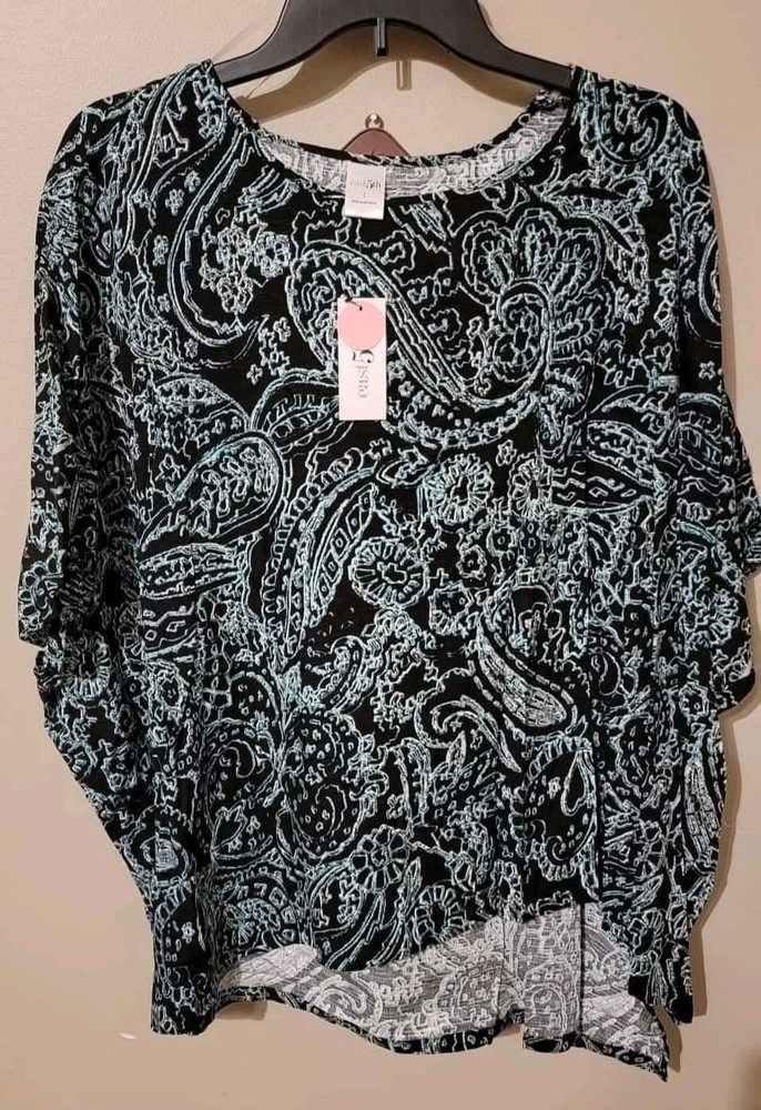 NWT EAST 5th Super Cute Paisley BOHO Style very flowy open design, size XLarge
