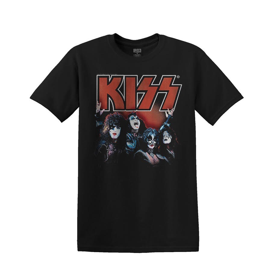 KISS Men's Black Short Sleeve T-Shirt Sizes M-2XL Official Band Merch