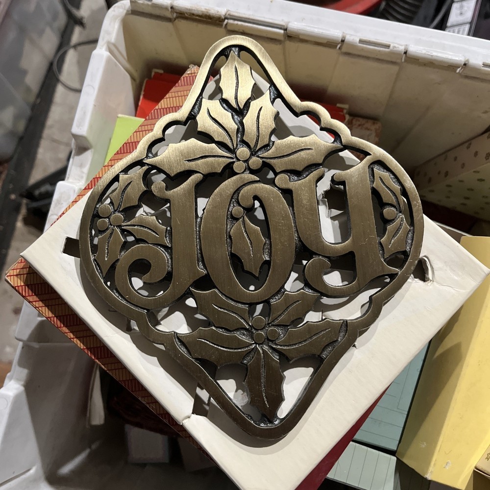Vintage Avon Brass Footed Trivet & Wall Hanging 