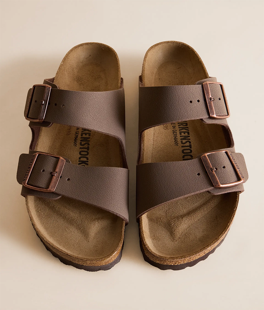 Birkenstock Arizona Sandals Mocha Birkibuc Leather Men's Shoes Wide EU 42-45