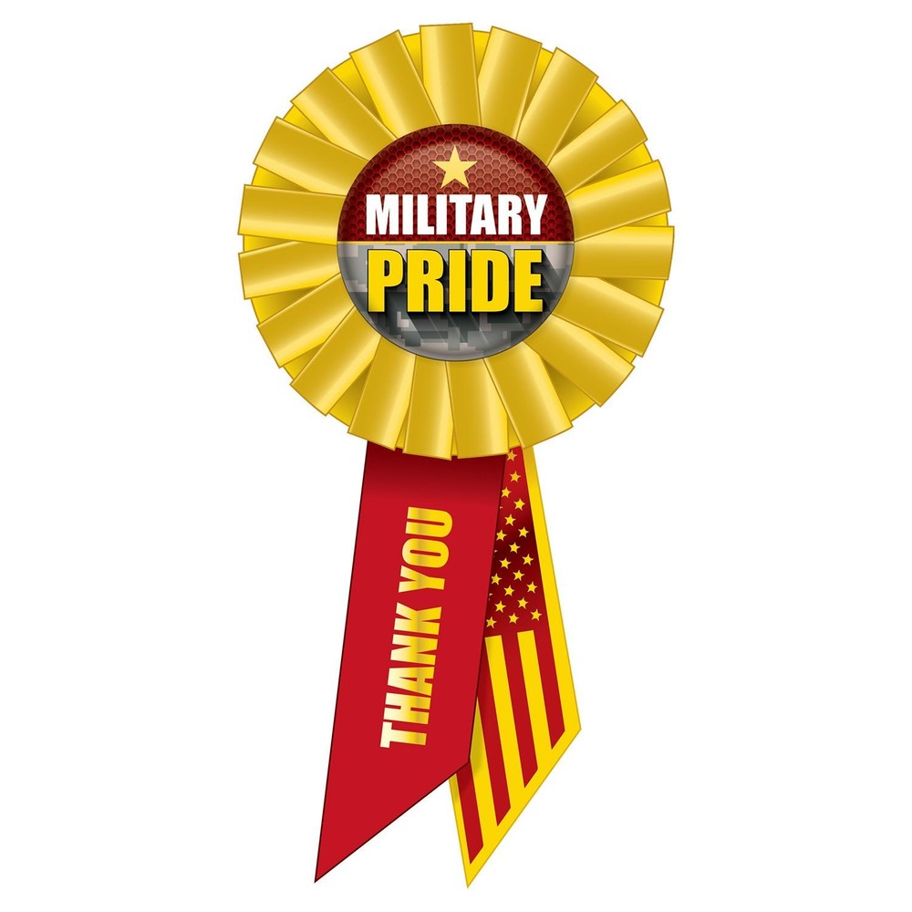 Patriotic Military Pride Rosette Party Decoration by Beistle