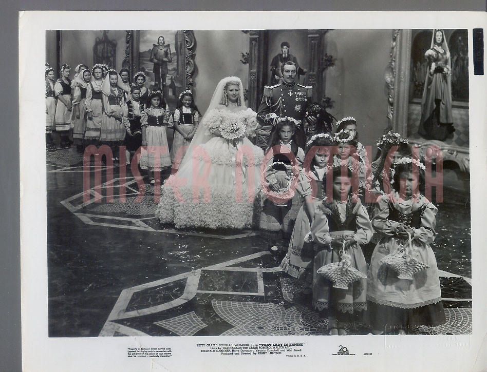 Vintage photo 1948 Betty Grable Cesar Romero THAT LADY IN ERMINE #60