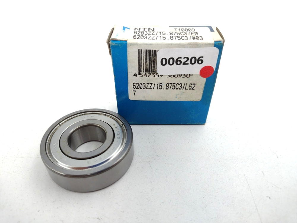 *** NTN 6203ZZ/15.875C3/EM Radial Deep Groove Ball Bearing 15.875 mm Bore