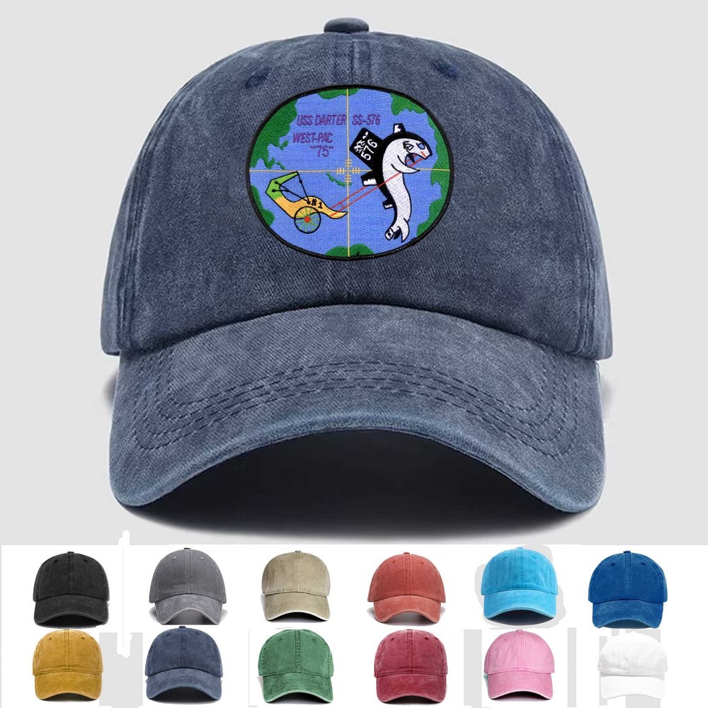 Custom Embroidered Hat SS-576 USS Darter, Veteran Cap, Trucker Hat, Gift Idea
