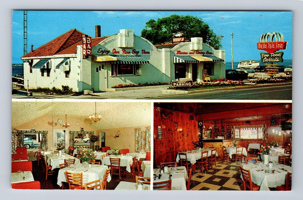 St Ignace MI-Michigan, Belle Isle Finer Foods, McDonalds Vintage Postcard
