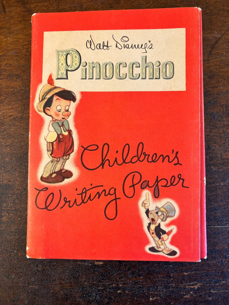 Walt Disney's Pinocchio - Whitman Children's Writing Paper used VG 1939