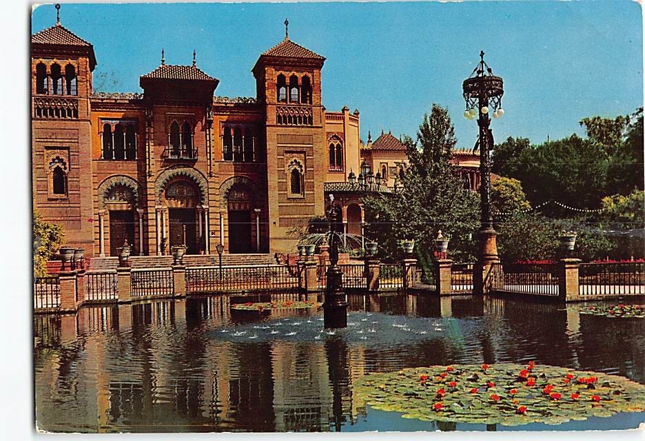 Postcard Square of America Seville Spain