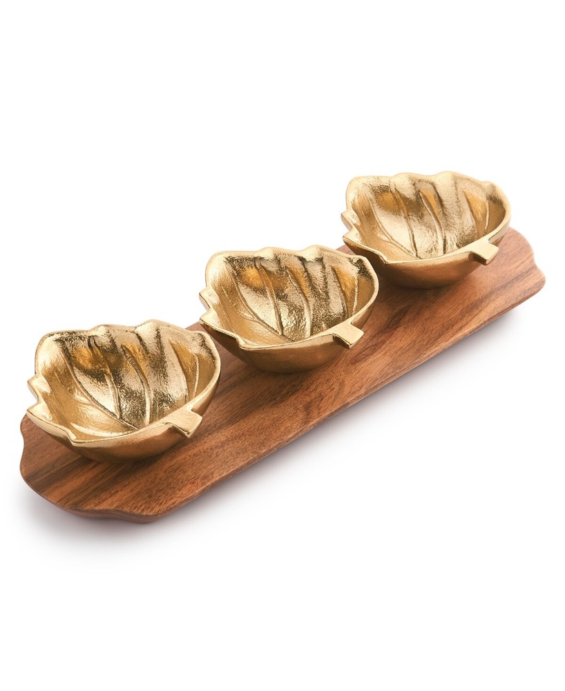 CHARTER CLUB HARVEST SMALL SNACK ACACIA WOOD BOWL 5