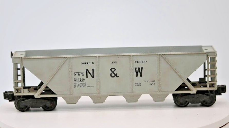 Lionel N&W 6446 Cement Car 546446 Norfolk & Western 4-Bay Hopper O Gauge 1:48