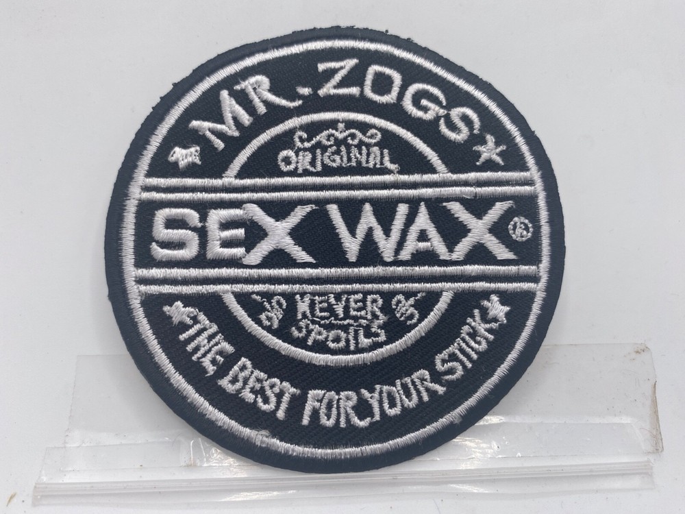 MR ZOGS SEX WAX Embroidered Iron On Patch 3X3 Round Logo Tag