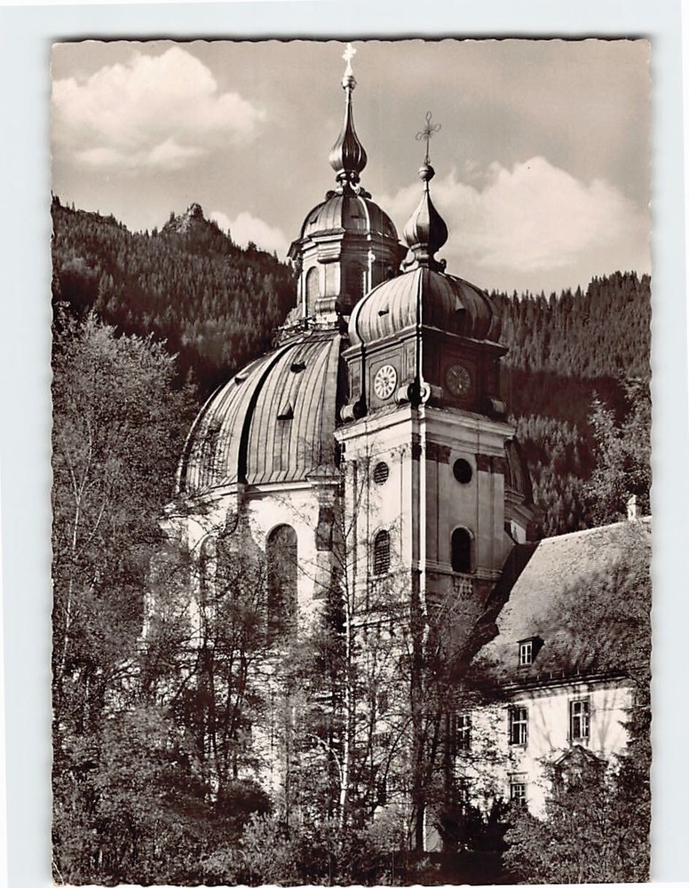 Postcard Ettal Abbey Monastery Germany