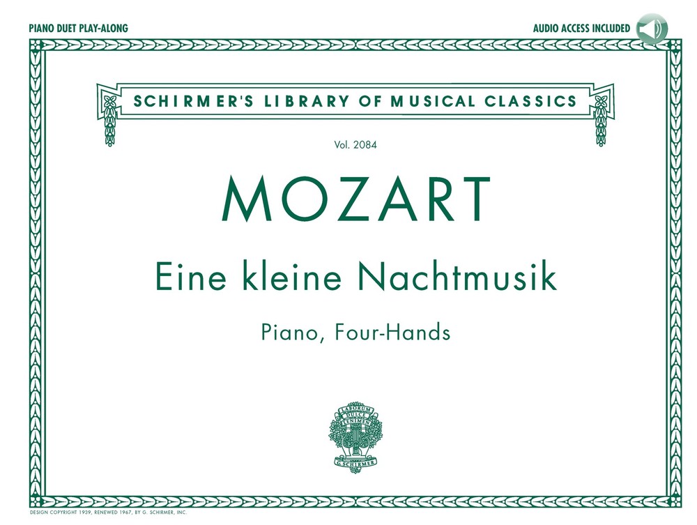 Mozart Eine kleine Nachtmusik for Piano Duet Sheet Music Play-Along Book & Audio