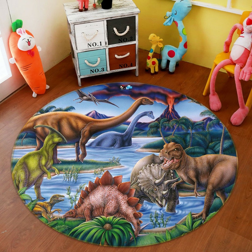 3D Hand Drawn Dinosaur NAO3924 Game Rug Mat Elegant Photo Carpet Mat Fay