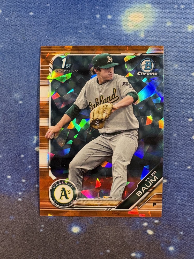 Tyler Baum 2019 Bowman Draft Sapphire #BDC-109 1st Orange Refractor /25