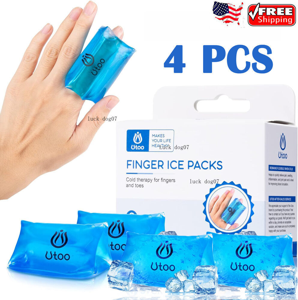Finger Ice Pack Reusable Gel Ice Toe Cold Compression Sleeve Injuries Arthritis