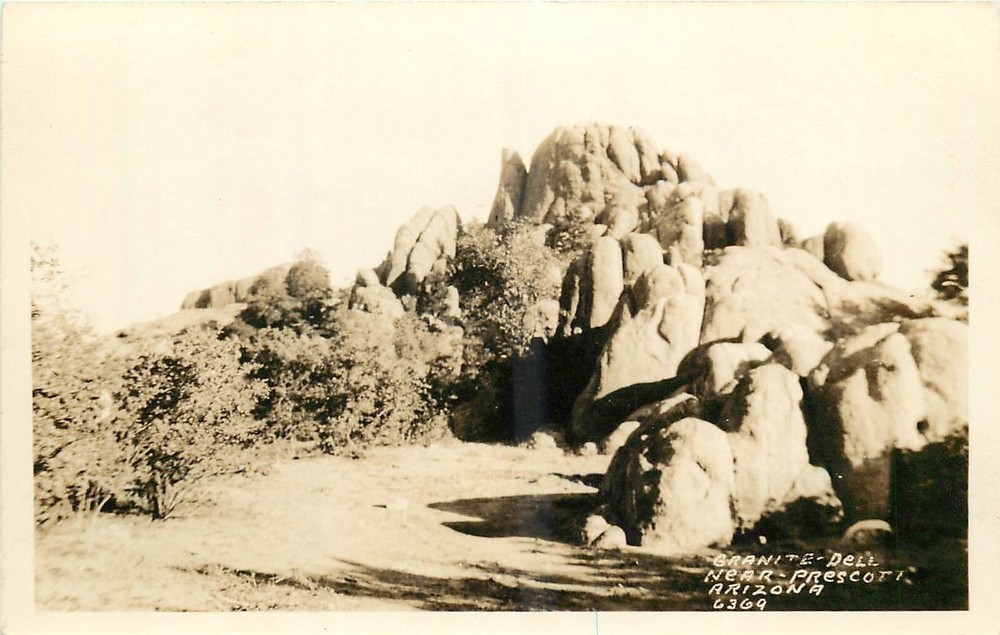 1930s Prescott Arizona Granite Dells #6369 RPPC Postcard 25-2111