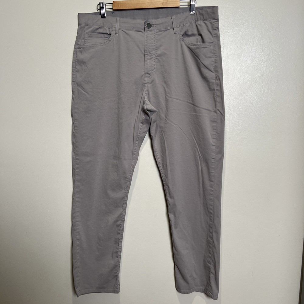 Faherty Reserve Men’s Movement Pants 36x30 Gray 5 Pockets Stretch Slim