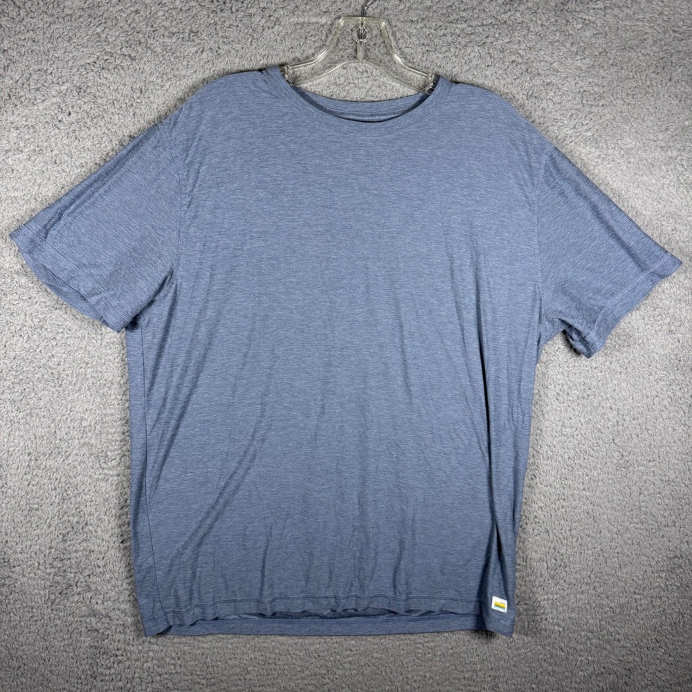 Vuori Mens Strato Tech Tee Heather Blue Short Sleeve Shirt XL V126