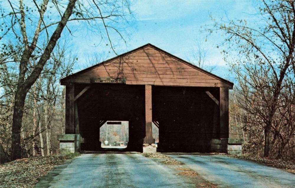 Covered Bridge - Brown County State Park - Nashville Indiana IN - Postcard