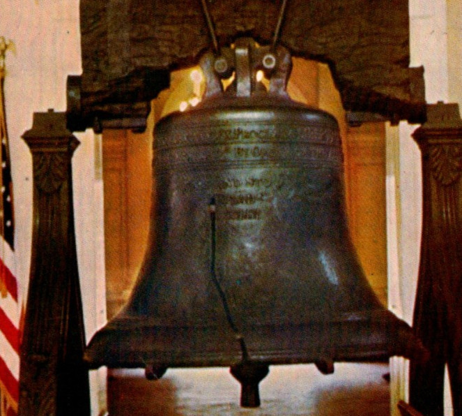 Vintage Card Chrome Liberty Bell Independence Hall Philadelphia Pennsylvania PA