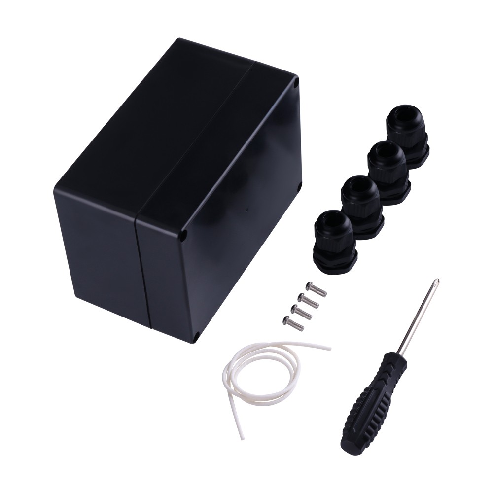 Waterproof Black ABS Project Enclosure 16*11*9cm Electrical Junction Box-image