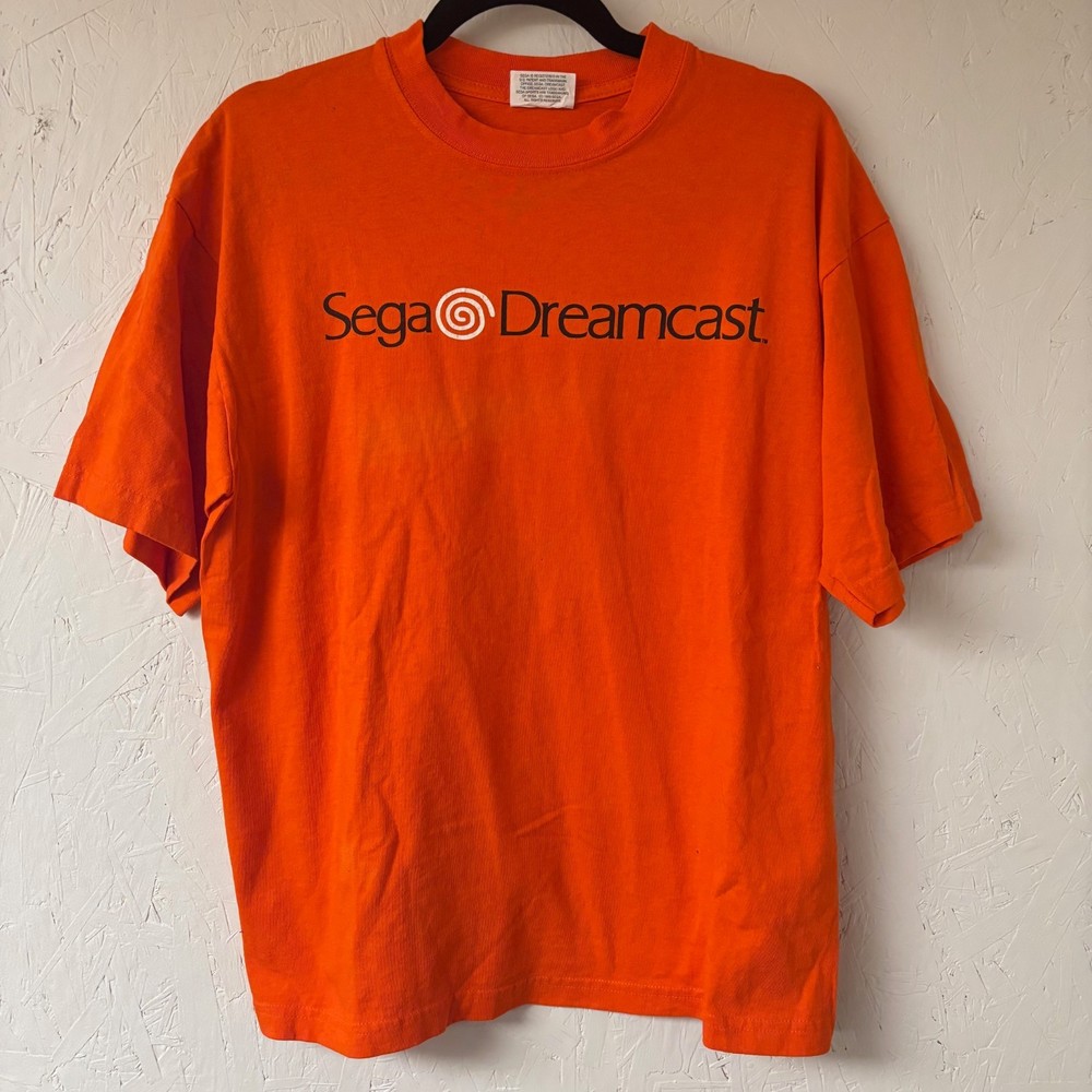 Vintage Original 1990s Sega Dreamcast Orange Promo T-Shirt L