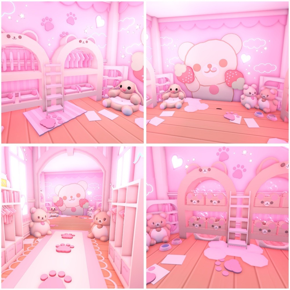 🍓🐻❄️ Strawberry Rilakkuma Pastel Pink Kawaii Adopt Me House Home 🐻❄️🍓