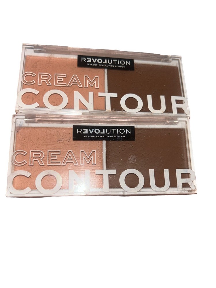 Revolution Relove Cream Contour Duo in Medium - 2 Pack for Flawless Definition