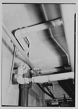 Bell Telephone Laboratory, Murray Hill, New Jersey. Cellar pipe detail
