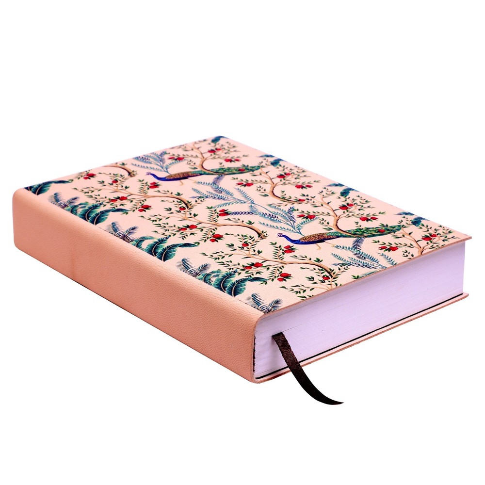 Italian Leather Journal Vintage Peacock Garden Writing Notebook Diary