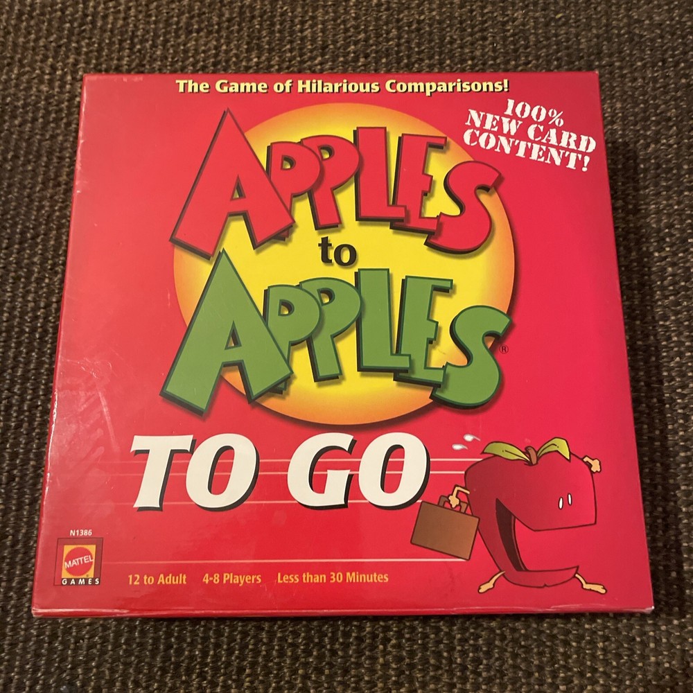 Apples To Apples To Go Travel Edition Family Card Game 2007 Mattel Ages 12+ NEW