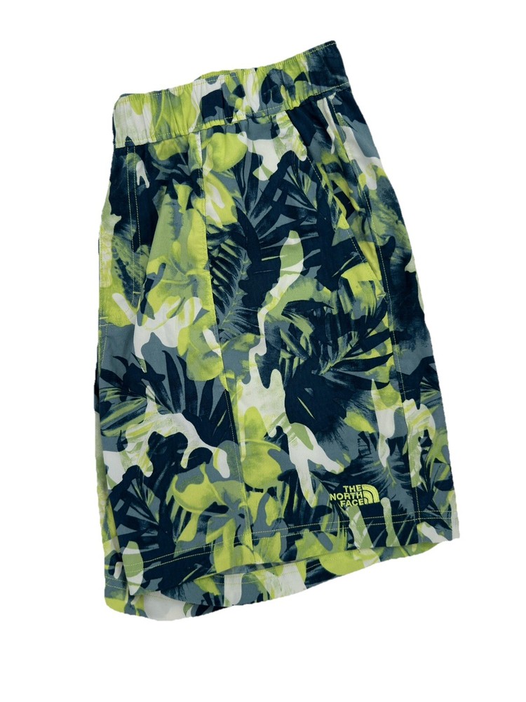 The North Face Class V Pull-On Green Tropical Floral Shorts Men's Medium NWOT