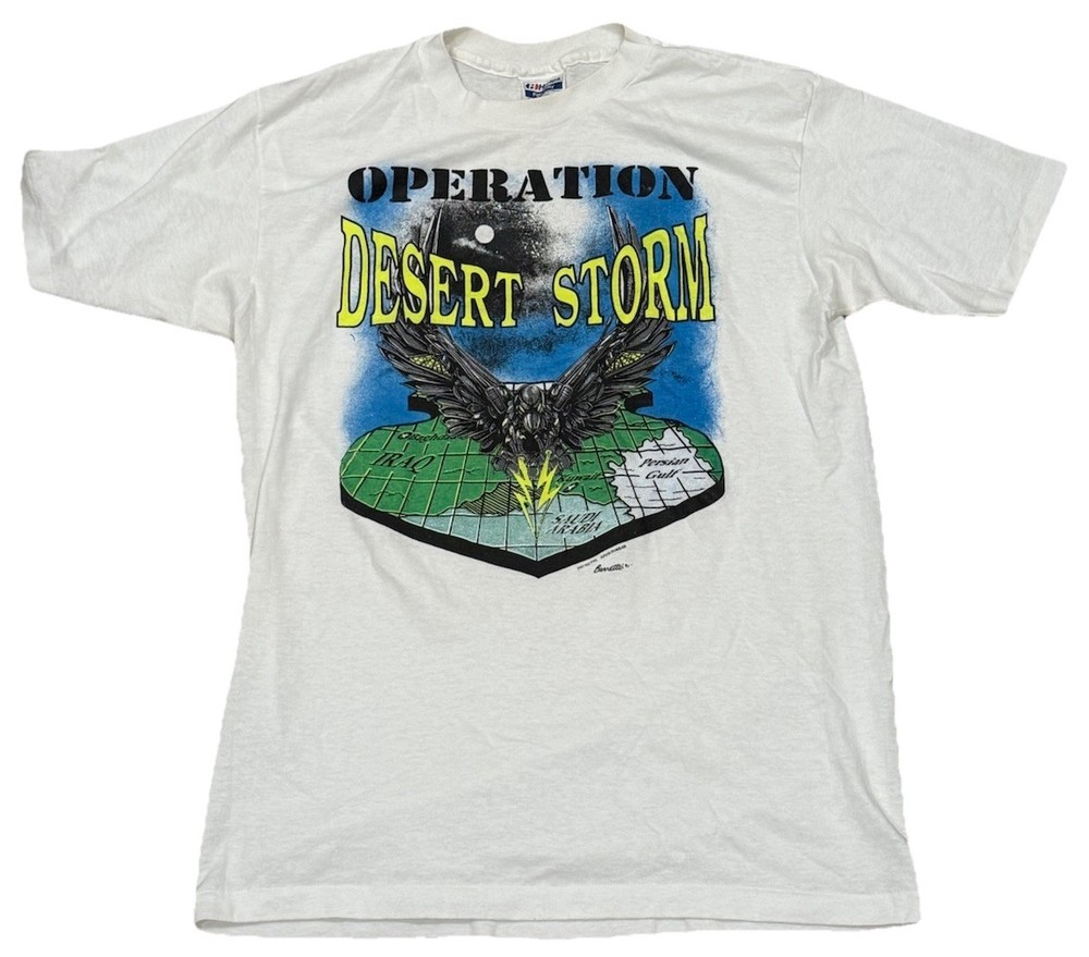 Vintage Operation Desert Storm 1991 90s Military Men’s Size Large Single Stitch