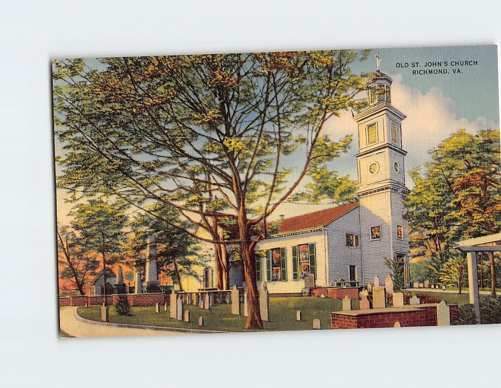Postcard Old St. John's Church Richmond Virginia USA