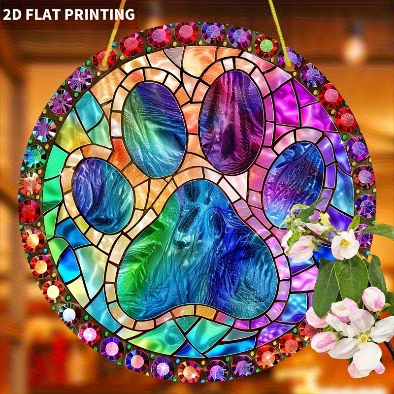 Vintage Paw Print Light Catcher