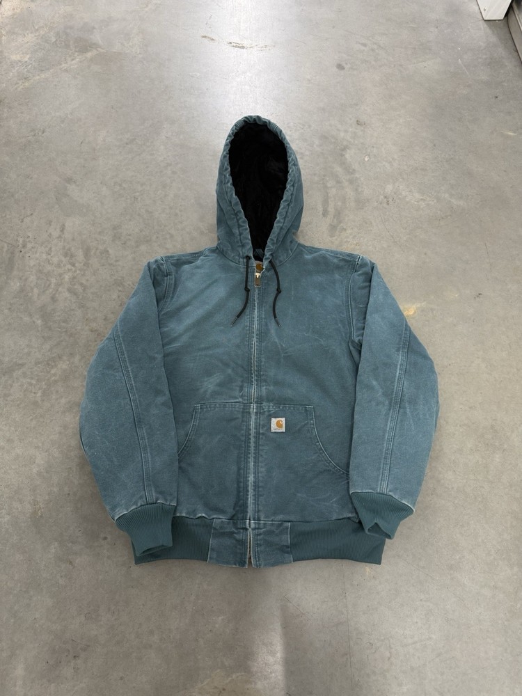 Carhartt J130 Faded Green Faded Canvas Jacket SMALL Vintage RARE