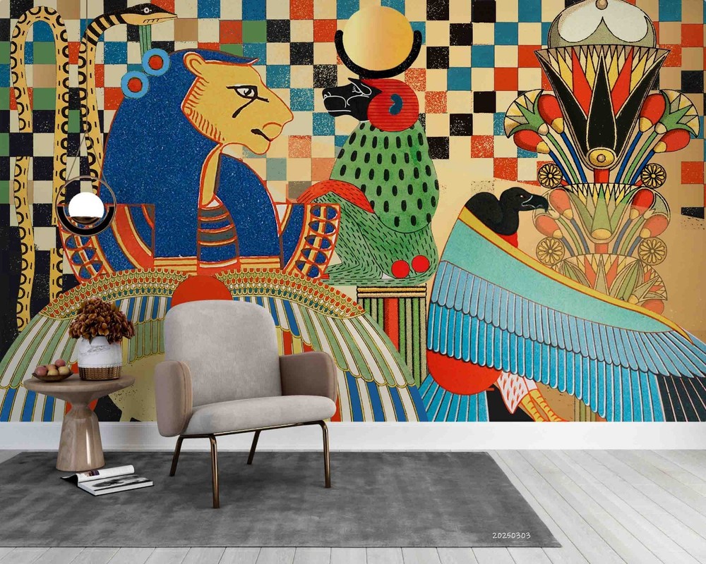 3D Ancient Egypt Illustration Wall Murals Wallpaper Murals Wall Sticker