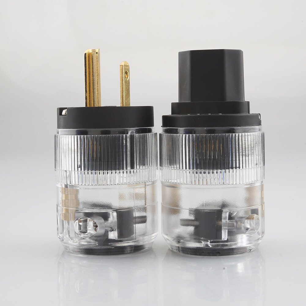 Hifi Gold-plated Audio Grade American AC Plug Connector Plug IEC Female Plug-image