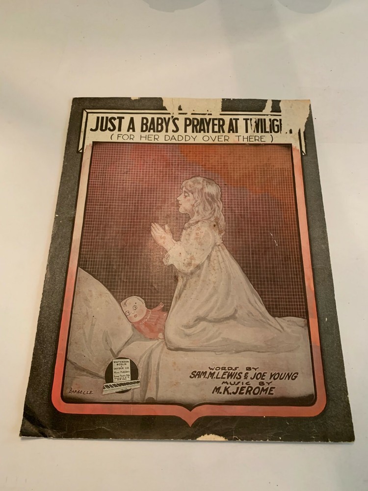 1918 Just A Baby's Prayer At Twilight Sheet Music
