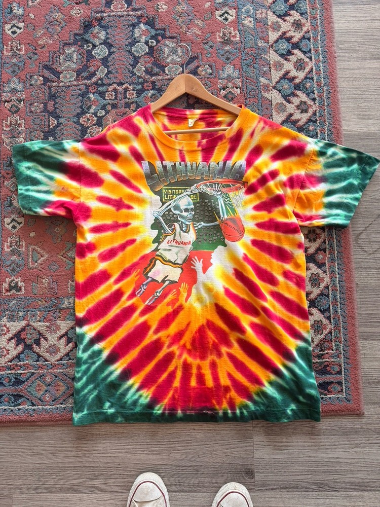 1992 Vintage Lithuania Olympic Basketball T-Shirt Grateful Dead