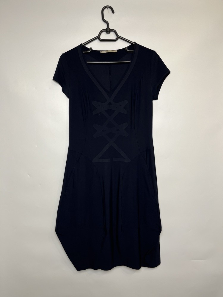 Avant Garde Asymmetrical Dress Marithe Francois Girbaud With Tabs Size 42