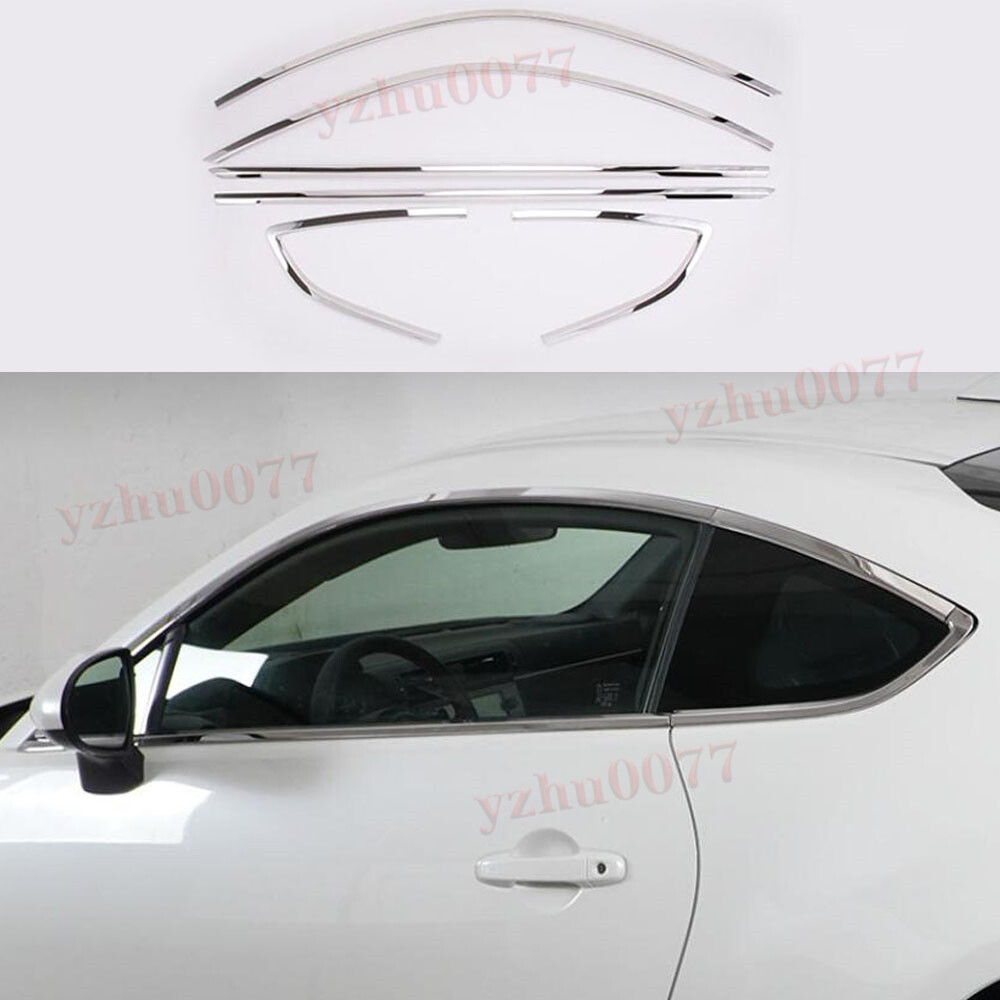 2022-2023 Subaru BRZ Chrome Stainless Steel Side Window Trim Cover 6PC Set