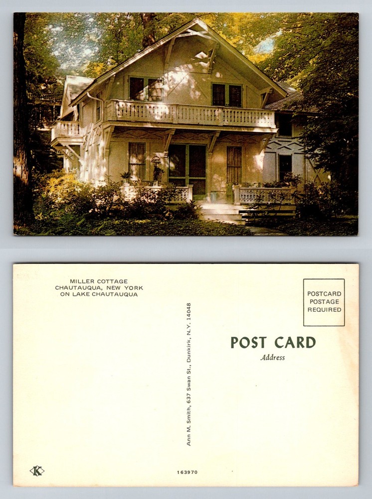 Chautauqua, NY-New York, Miller Cottage on Lake Chautauqua Vintage Postcard