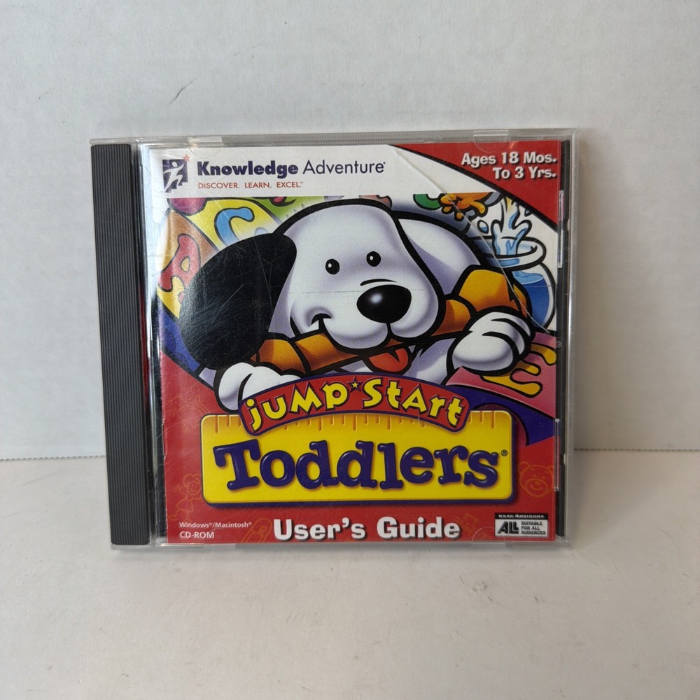 JumpStart Toddlers PC CD-ROM Ages 18 Mos - 3 Yrs Vintage Educational Game Tested