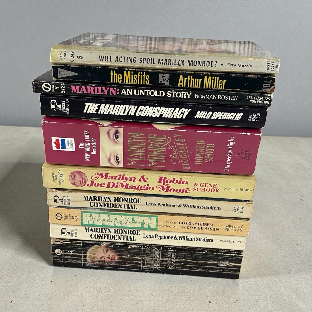 Marilyn Monroe Paperback Lot 10 Vintage Film Star Biography Books