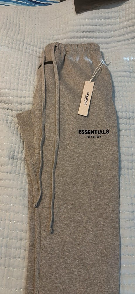 Essentials Fear of God ESSENTIALS Men's Gray Fleece Cotton Sweatpants M