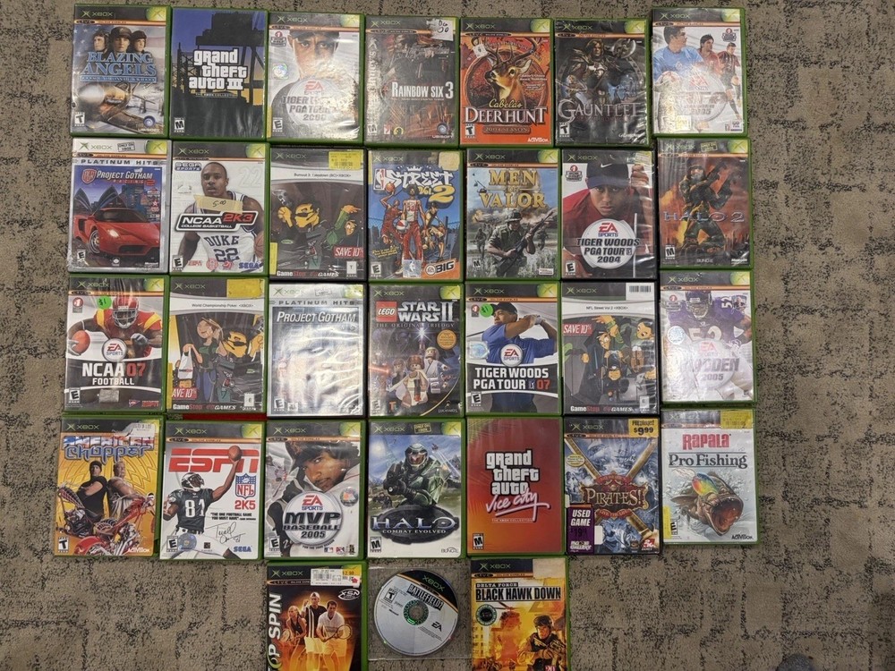Lot Of 31 Xbox Original Games: GTA Gauntlet NFL Street Burnout 3 NBA Street Halo