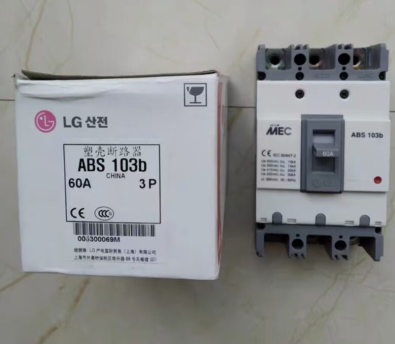 1PCS LS MEC  molded case circuit breaker ABS 103b 3P 60A