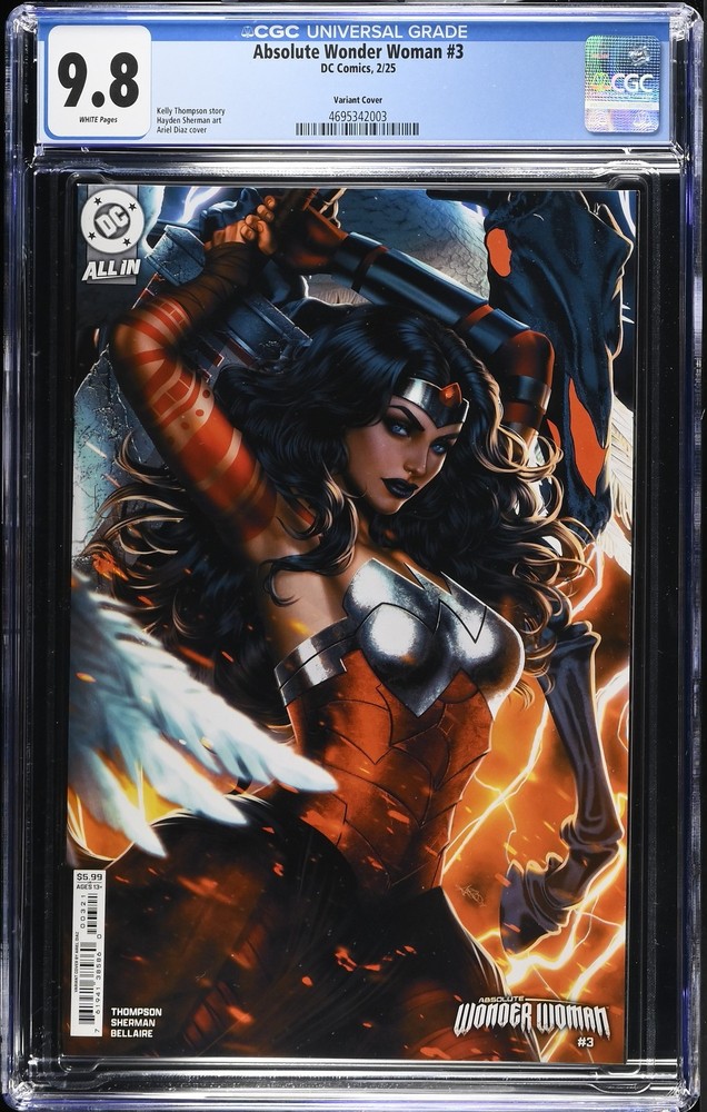 Absolute Wonder Woman 3 CGC 9.8 Diaz Variant Cover First Print
