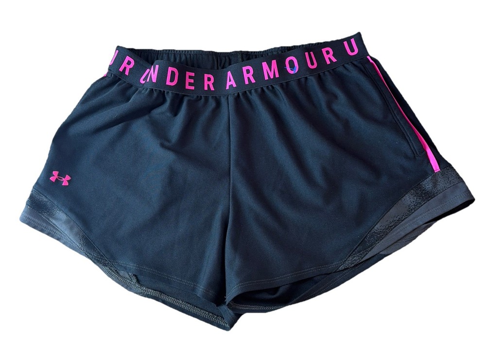 XXL NWT Women's Under Armour Black & Pink Play Up Shorts
